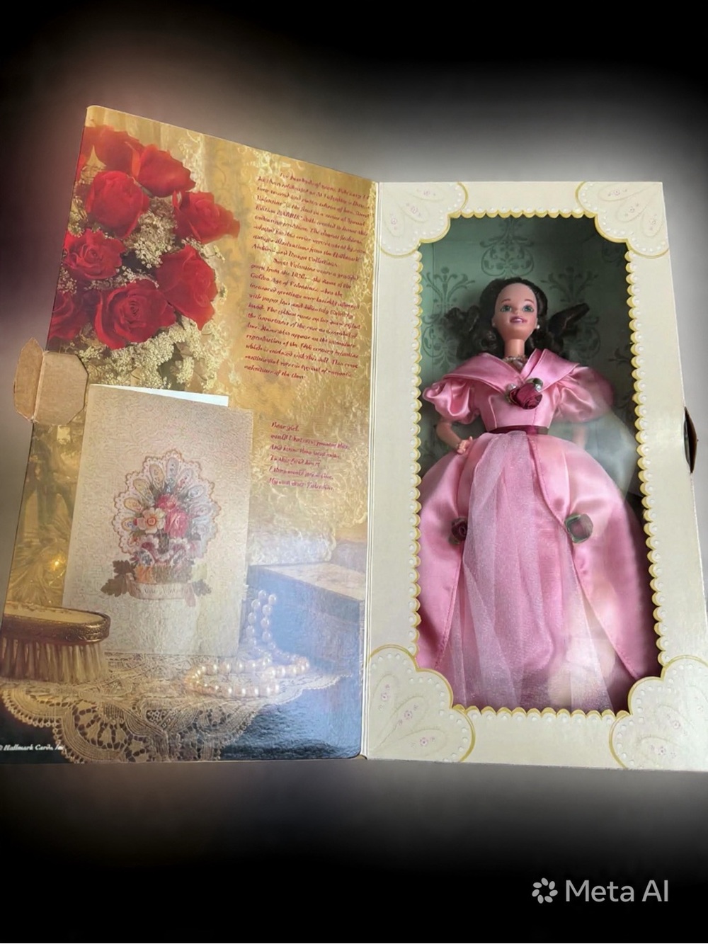 Vintage Barbie Sweet Valentine Boxed Doll - Pink and Cream Design